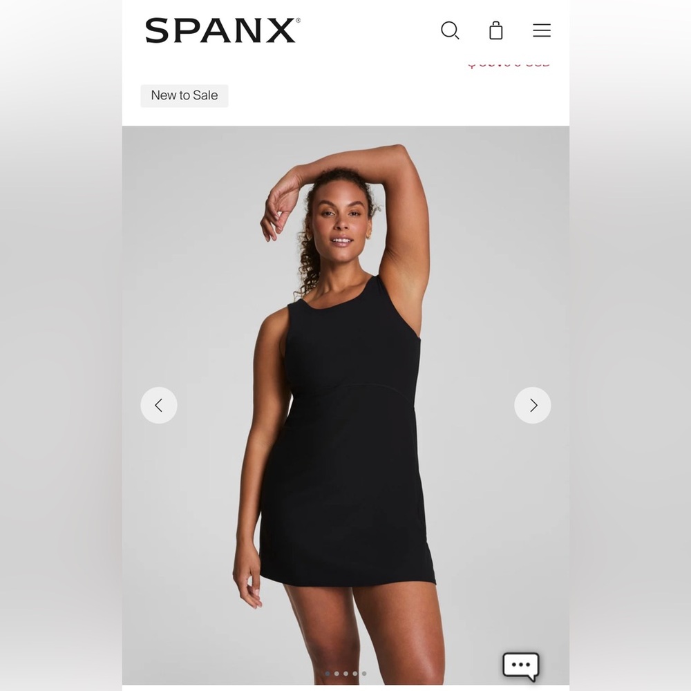 SPANX Black Sleeveless Tank Mini Dress